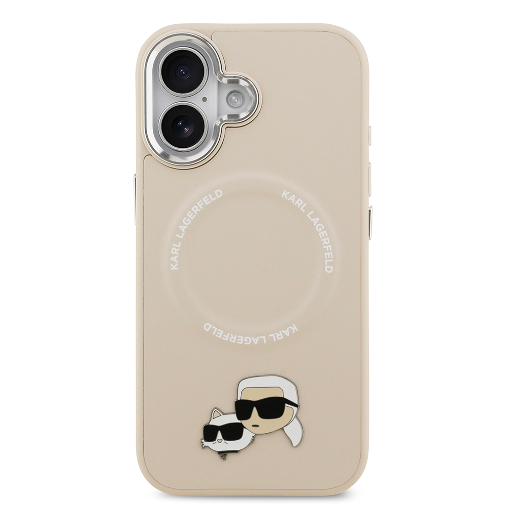 Apple iPhone 17 Uyumlu Kılıf Karl Lagerfeld Orjinal Lisanslı M-safe Şarj Özellikli Metal Kamera ve Buton Tasarımlı K&C PU Deri Kapak - 2