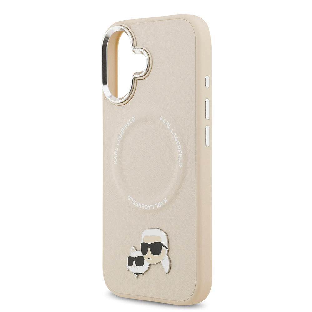 Apple iPhone 17 Uyumlu Kılıf Karl Lagerfeld Orjinal Lisanslı M-safe Şarj Özellikli Metal Kamera ve Buton Tasarımlı K&C PU Deri Kapak - 5