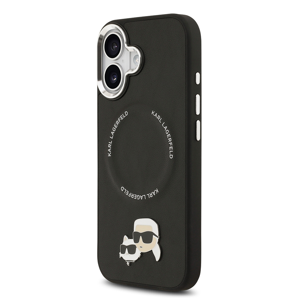 Apple iPhone 17 Uyumlu Kılıf Karl Lagerfeld Orjinal Lisanslı M-safe Şarj Özellikli Metal Kamera ve Buton Tasarımlı K&C PU Deri Kapak - 8