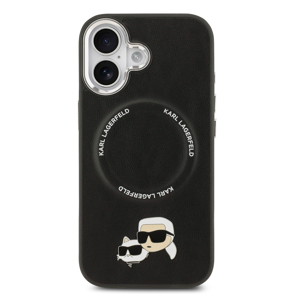 Apple iPhone 17 Uyumlu Kılıf Karl Lagerfeld Orjinal Lisanslı M-safe Şarj Özellikli Metal Kamera ve Buton Tasarımlı K&C PU Deri Kapak - 9