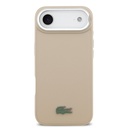 Apple iPhone 17 Air Uyumlu Kılıf Lacoste Orjinal Lisanslı M-safe Şarj Özellikli PU Pike Desenli Standlı Metal Logolu Kapak - 2