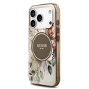 Apple iPhone 17 Pro Max Uyumlu Kılıf Guess Orjinal Lisanslı M-safe Şarj Özellikli Flower Tonal Circle Kapak - 1