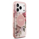 Apple iPhone 17 Pro Max Uyumlu Kılıf Guess Orjinal Lisanslı M-safe Şarj Özellikli Flower Tonal Circle Kapak - 15