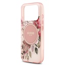 Apple iPhone 17 Pro Max Uyumlu Kılıf Guess Orjinal Lisanslı M-safe Şarj Özellikli Flower Tonal Circle Kapak - 17
