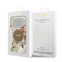 Apple iPhone 17 Pro Max Uyumlu Kılıf Guess Orjinal Lisanslı M-safe Şarj Özellikli Flower Tonal Circle Kapak - 19
