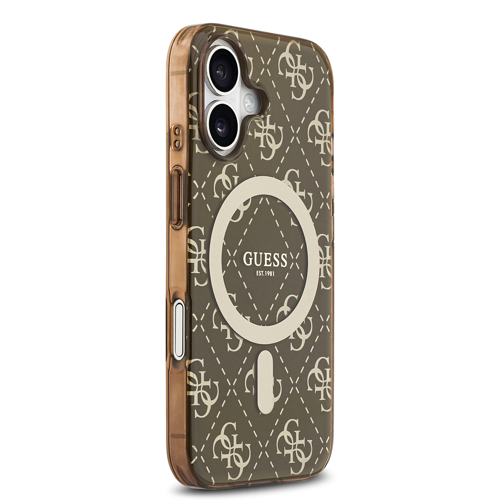 Apple iPhone 17 Uyumlu Kılıf Guess Orjinal Lisanslı M-safe Şarj Özellikli IML Baskılı Klasik Logolu 4G Desenli Kapak - 10