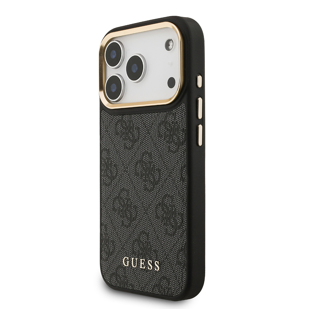 Apple iPhone 17 Pro Uyumlu Kılıf Guess Orjinal Lisanslı M-safe Şarj Özellikli 4G Metal Büyük Logolu Kartlıklı Kapak - 1