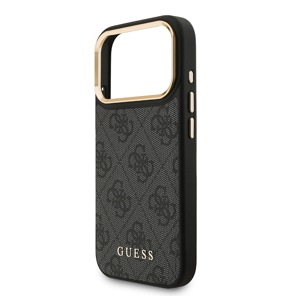 Apple iPhone 17 Pro Uyumlu Kılıf Guess Orjinal Lisanslı M-safe Şarj Özellikli 4G Metal Büyük Logolu Kartlıklı Kapak - 5