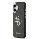 Apple iPhone 17 Uyumlu Kılıf Guess Orjinal Lisanslı Gümüş Metal Kamera Çerçeveli 4G Desenli Metal Büyük 4G ve Yazı Logolu Kapak - 7