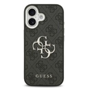 Apple iPhone 17 Uyumlu Kılıf Guess Orjinal Lisanslı Gümüş Metal Kamera Çerçeveli 4G Desenli Metal Büyük 4G ve Yazı Logolu Kapak - 8