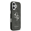 Apple iPhone 17 Uyumlu Kılıf Guess Orjinal Lisanslı Gümüş Metal Kamera Çerçeveli 4G Desenli Metal Büyük 4G ve Yazı Logolu Kapak - 9
