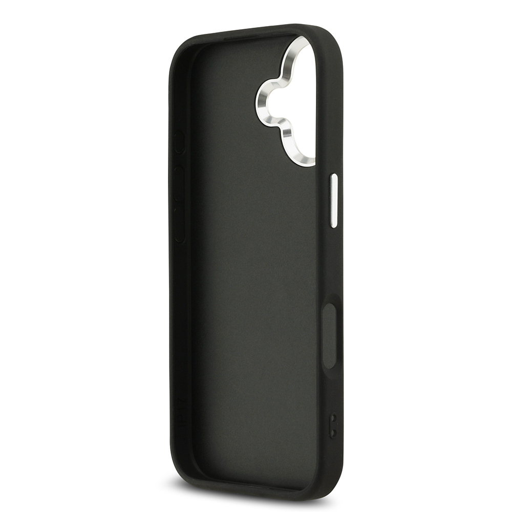 Apple iPhone 17 Uyumlu Kılıf Guess Orjinal Lisanslı Gümüş Metal Kamera Çerçeveli 4G Desenli Metal Büyük 4G ve Yazı Logolu Kapak - 12