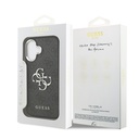 Apple iPhone 17 Uyumlu Kılıf Guess Orjinal Lisanslı Gümüş Metal Kamera Çerçeveli 4G Desenli Metal Büyük 4G ve Yazı Logolu Kapak - 14