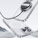 Apple iPhone 15 Pro Uyumlu Kılıf Magsafe Şarj Özellikli Airbagli Şeffaf Benks LucentPro Serisi Kapak - 8
