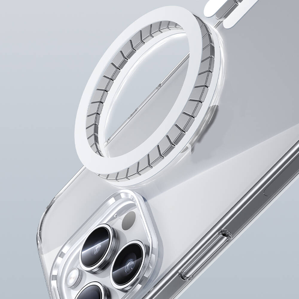 Apple iPhone 15 Pro Uyumlu Kılıf Magsafe Şarj Özellikli Airbagli Şeffaf Benks LucentPro Serisi Kapak - 9