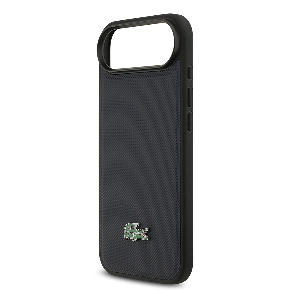 Apple iPhone 17 Air Uyumlu Kılıf Lacoste Orjinal Lisanslı M-safe Şarj Özellikli PU Pike Desenli Metal Logolu Kartlıklı Kapak - 4