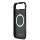 Apple iPhone 17 Air Uyumlu Kılıf Lacoste Orjinal Lisanslı M-safe Şarj Özellikli PU Pike Desenli Metal Logolu Kartlıklı Kapak - 5