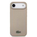 Apple iPhone 17 Air Uyumlu Kılıf Lacoste Orjinal Lisanslı M-safe Şarj Özellikli PU Pike Desenli Metal Logolu Kartlıklı Kapak - 10