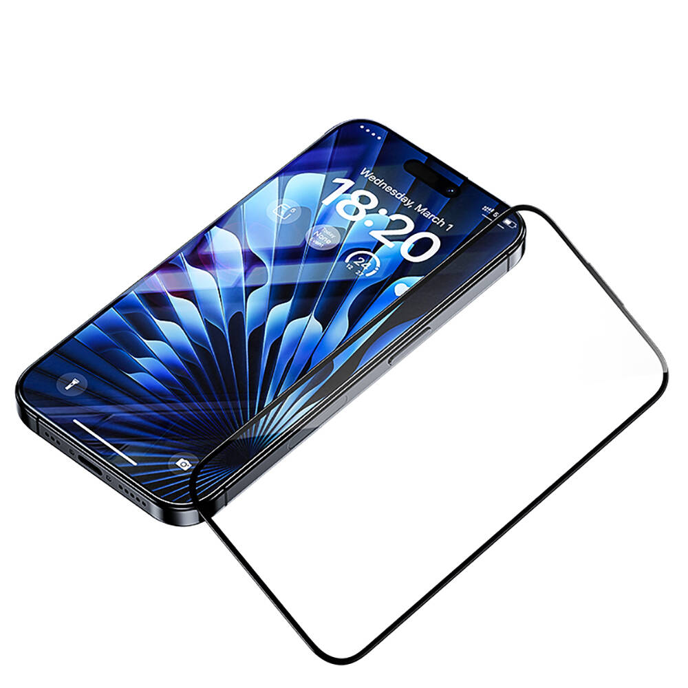 Apple iPhone 15 Pro Uyumlu Benks Glass Warrior HD Cam Ekran Koruyucu + Kolay Uygulama Aparatlı - 13