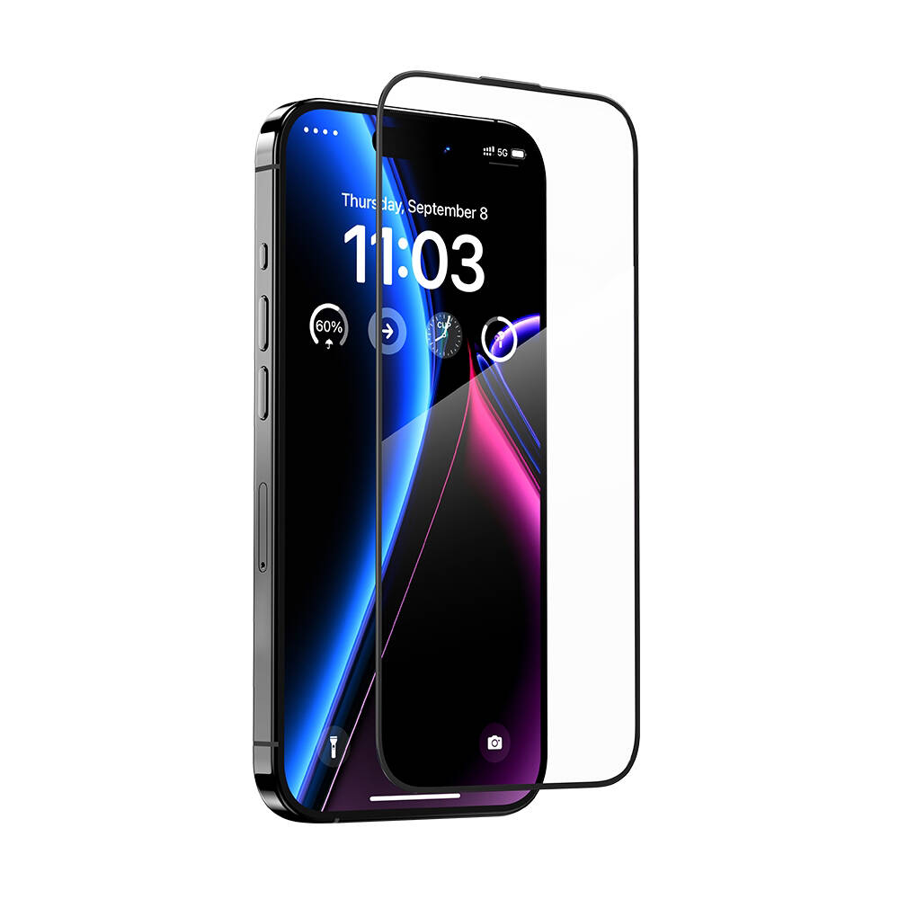 Apple iPhone 15 Pro Uyumlu Benks Glass Warrior HD Cam Ekran Koruyucu + Kolay Uygulama Aparatlı - 16