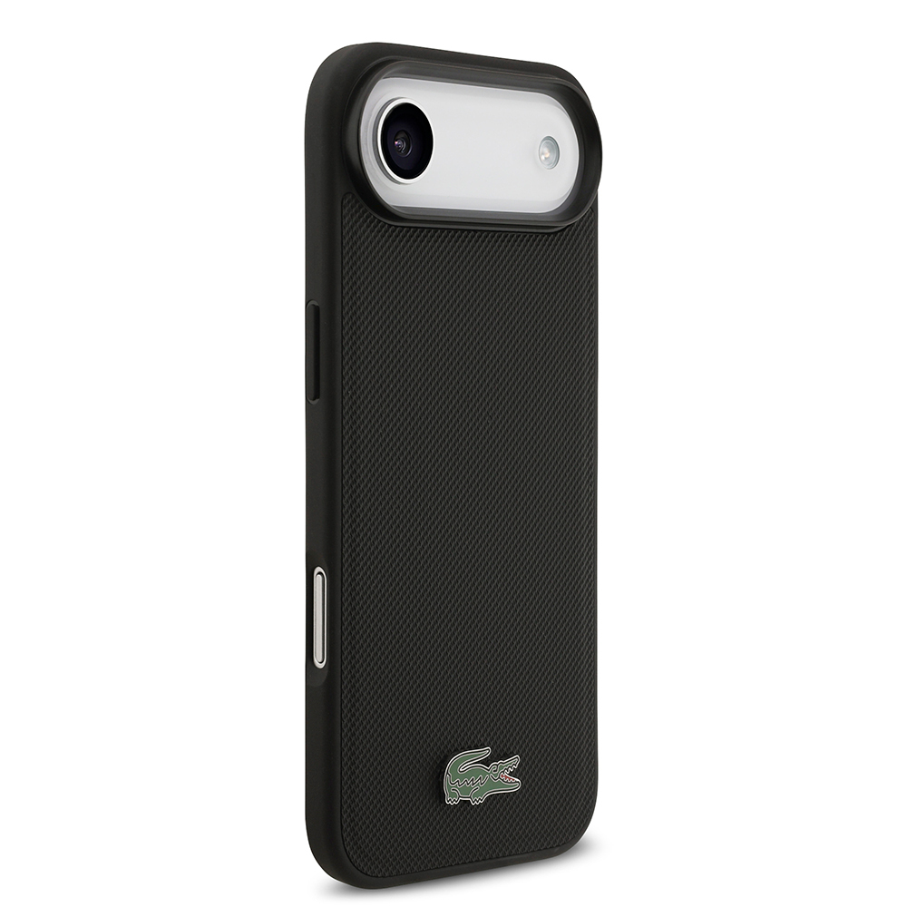 Apple iPhone 17 Air Uyumlu Kılıf Lacoste Orjinal Lisanslı M-safe Şarj Özellikli PU Pike Desenli Metal Logolu Kartlıklı Kapak - 30