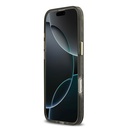 Apple iPhone 17 Air Uyumlu Kılıf Guess Orjinal Lisanslı M-safe Şarj Özellikli Üçgen Logolu Simli Leopar Desenli Kapak - 10