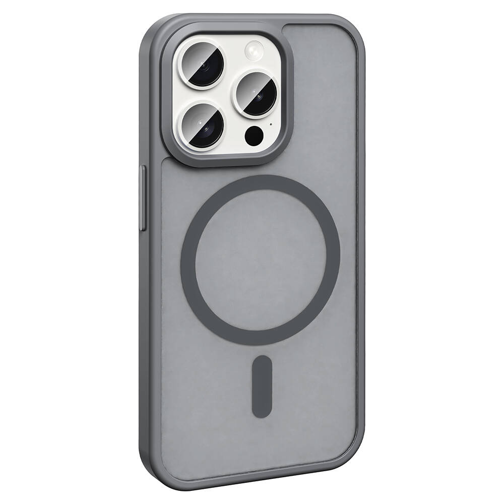 Apple iPhone 15 Pro Max Uyumlu Kılıf Magsafe Şarj Özellikli Mat Arka Yüzey Zore Sio Kapak - 6