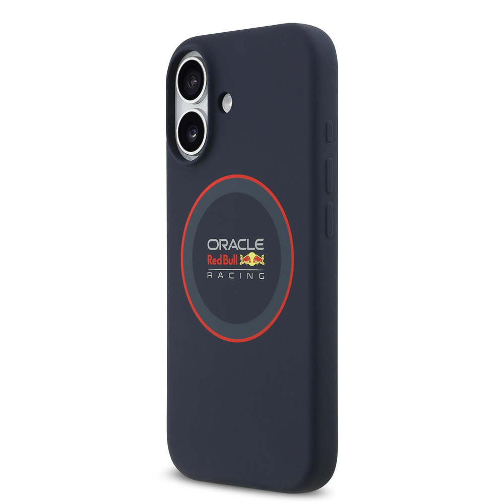 Apple iPhone 17 Uyumlu Kılıf Redbull Orjinal Lisanslı M-safe Şarj Özellikli Kırmızı Halka ve Logo Silikon Kapak - 1