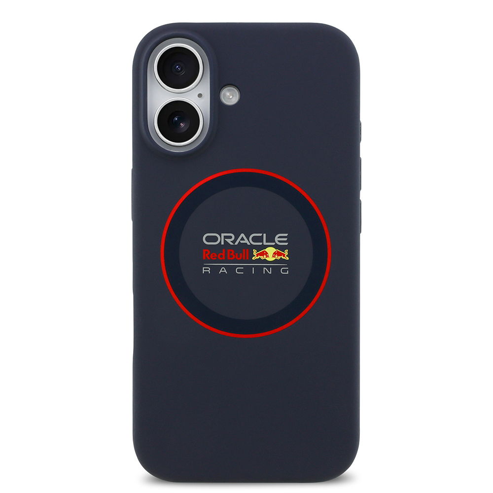 Apple iPhone 17 Uyumlu Kılıf Redbull Orjinal Lisanslı M-safe Şarj Özellikli Kırmızı Halka ve Logo Silikon Kapak - 2