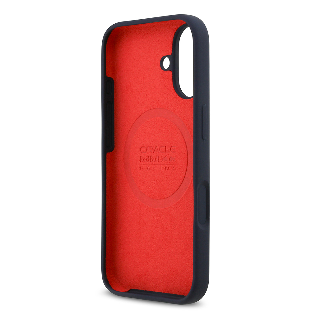Apple iPhone 17 Uyumlu Kılıf Redbull Orjinal Lisanslı M-safe Şarj Özellikli Kırmızı Halka ve Logo Silikon Kapak - 6