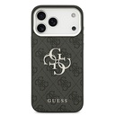 Apple iPhone 17 Pro Max Uyumlu Kılıf Guess Orjinal Lisanslı Gümüş Metal Kamera Çerçeveli 4G Desenli Metal Büyük 4G ve Yazı Logolu Kapak - 2