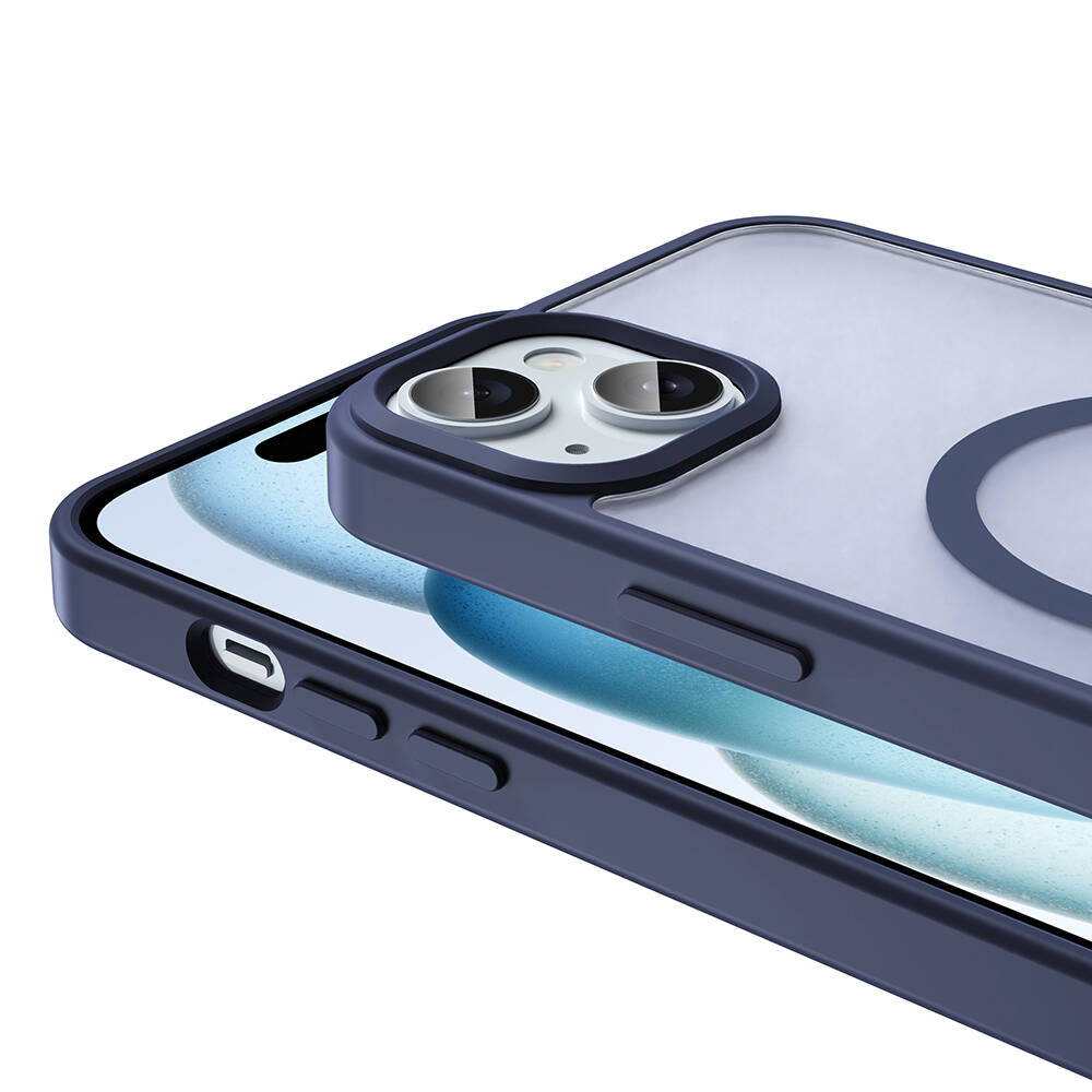 Apple iPhone 15 Uyumlu Kılıf Magsafe Şarj Özellikli Mat Arka Yüzey Zore Sio Kapak - 6