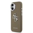 Apple iPhone 17 Uyumlu Kılıf Guess Orjinal Lisanslı Grained 4G Metal Büyük Logolu Kapak - 1