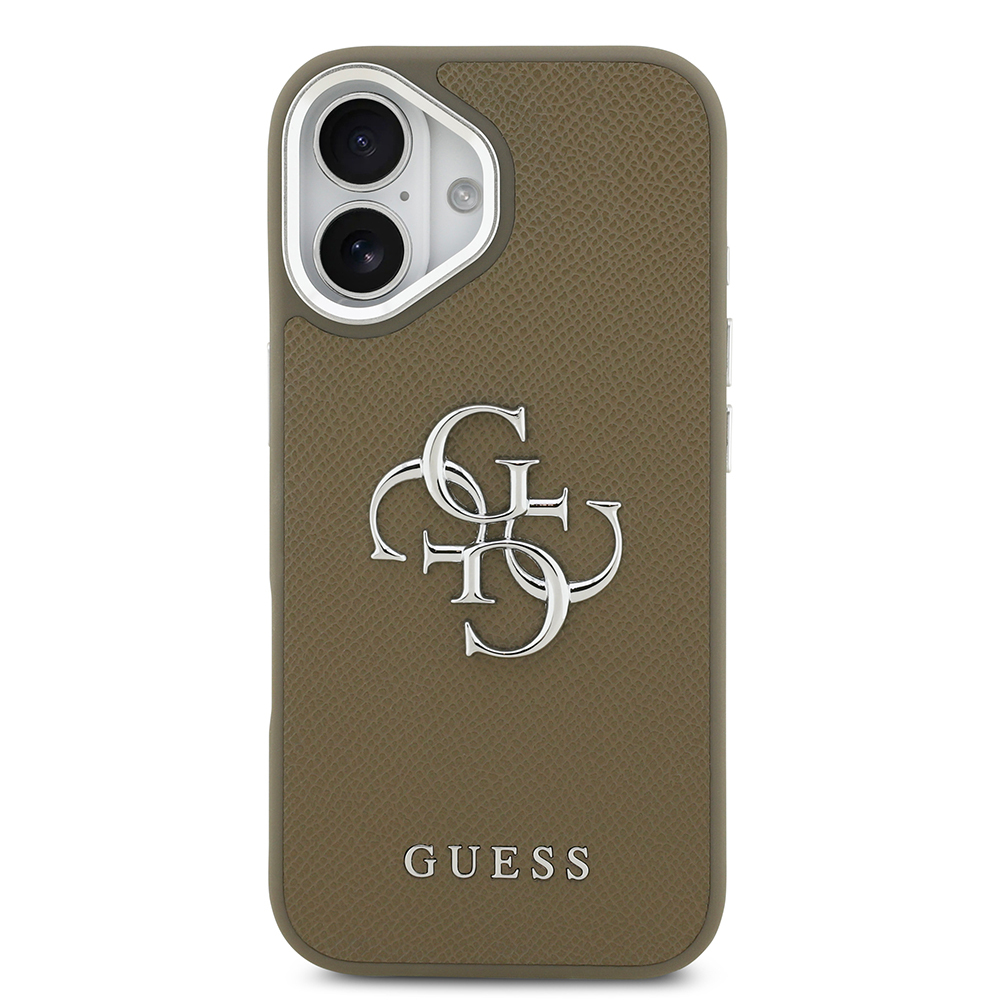 Apple iPhone 17 Uyumlu Kılıf Guess Orjinal Lisanslı Grained 4G Metal Büyük Logolu Kapak - 2