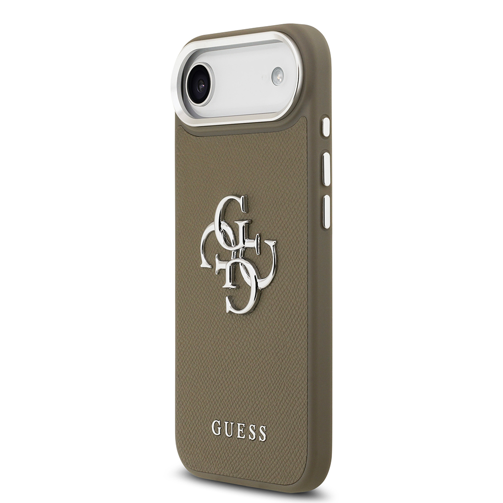 Apple iPhone 17 Air Uyumlu Kılıf Guess Orjinal Lisanslı Grained 4G Metal Büyük Logolu Kapak - 1