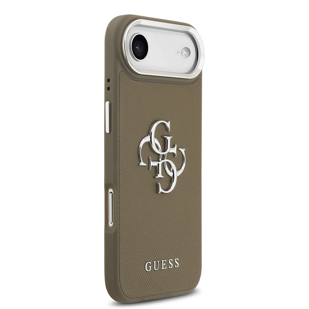 Apple iPhone 17 Air Uyumlu Kılıf Guess Orjinal Lisanslı Grained 4G Metal Büyük Logolu Kapak - 3