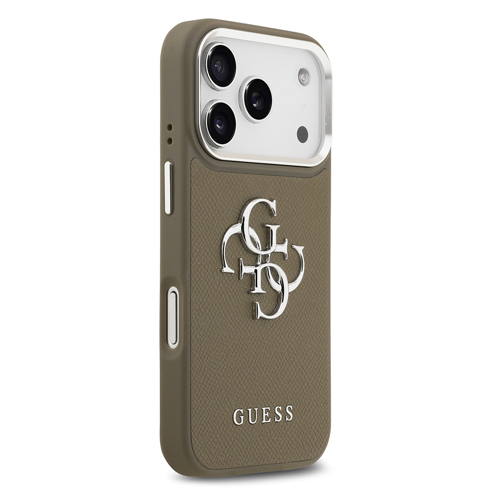 Apple iPhone 17 Pro Uyumlu Kılıf Guess Orjinal Lisanslı Grained 4G Metal Büyük Logolu Kapak - 3