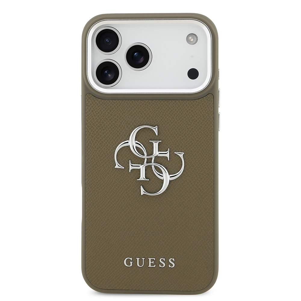 Apple iPhone 17 Pro Max Uyumlu Kılıf Guess Orjinal Lisanslı Grained 4G Metal Büyük Logolu Kapak - 2
