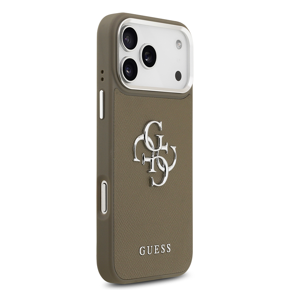 Apple iPhone 17 Pro Max Uyumlu Kılıf Guess Orjinal Lisanslı Grained 4G Metal Büyük Logolu Kapak - 3