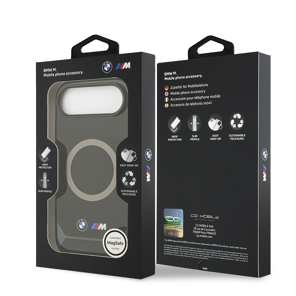 Apple iPhone 17 Air Uyumlu Kılıf BMW Orjinal Lisanslı M-safe Şarj Özellikli Metal Buton Tasarımlı IML Baskılı M Dizayn Kapak - 7