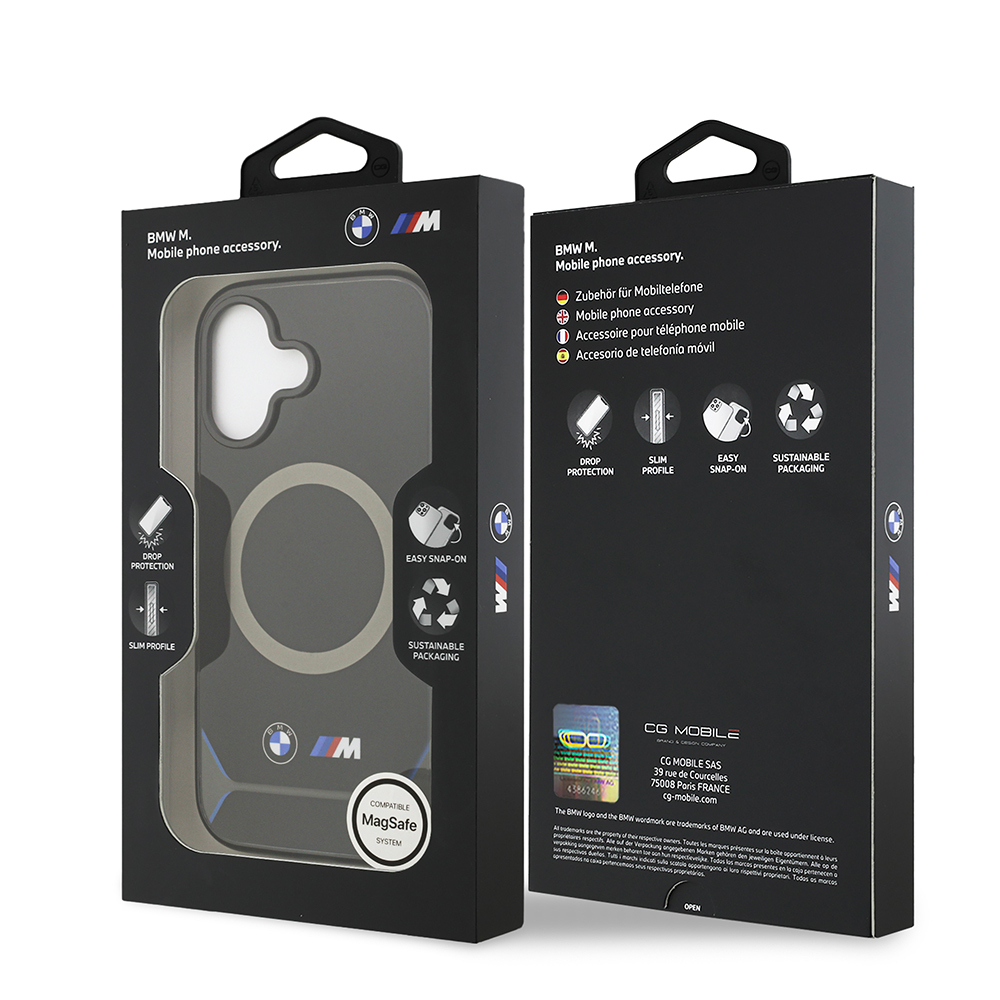 Apple iPhone 17 Uyumlu Kılıf BMW Orjinal Lisanslı M-safe Şarj Özellikli Metal Buton Tasarımlı IML Baskılı M Dizayn Kapak - 7