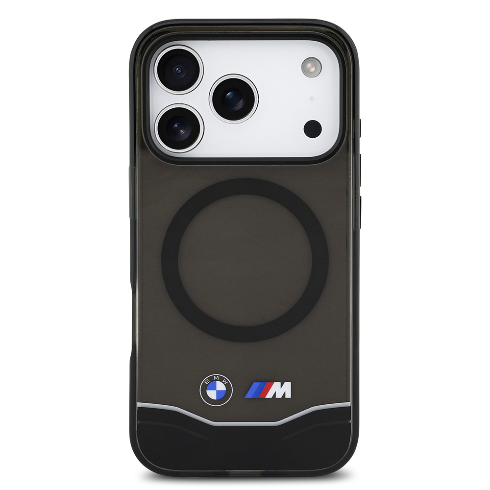 Apple iPhone 17 Pro Uyumlu Kılıf BMW Orjinal Lisanslı M-safe Şarj Özellikli Metal Buton Tasarımlı Tranparan M Dizayn Kapak - 2