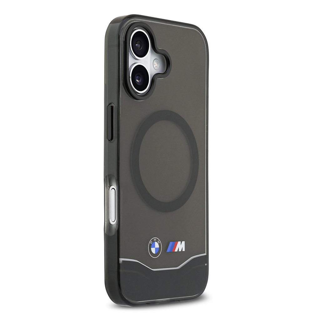 Apple iPhone 17 Uyumlu Kılıf BMW Orjinal Lisanslı M-safe Şarj Özellikli Metal Buton Tasarımlı Tranparan M Dizayn Kapak - 3