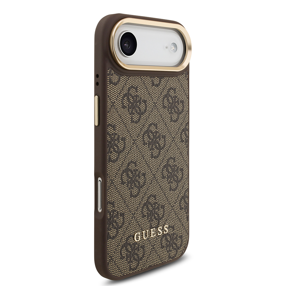 Apple iPhone 17 Air Uyumlu Kılıf Guess Orjinal Lisanslı M-safe Şarj Özellikli 4G Metal Büyük Logolu Kartlıklı Kapak - 3