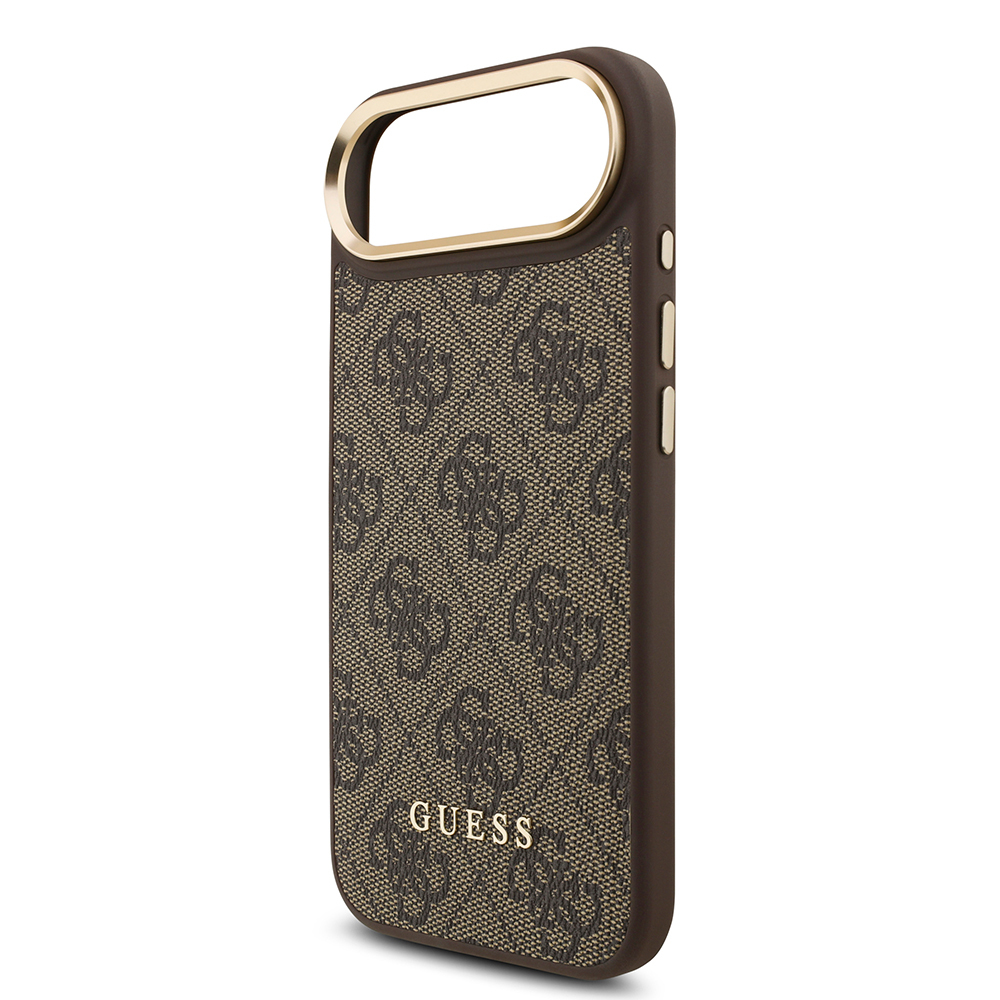 Apple iPhone 17 Air Uyumlu Kılıf Guess Orjinal Lisanslı M-safe Şarj Özellikli 4G Metal Büyük Logolu Kartlıklı Kapak - 5
