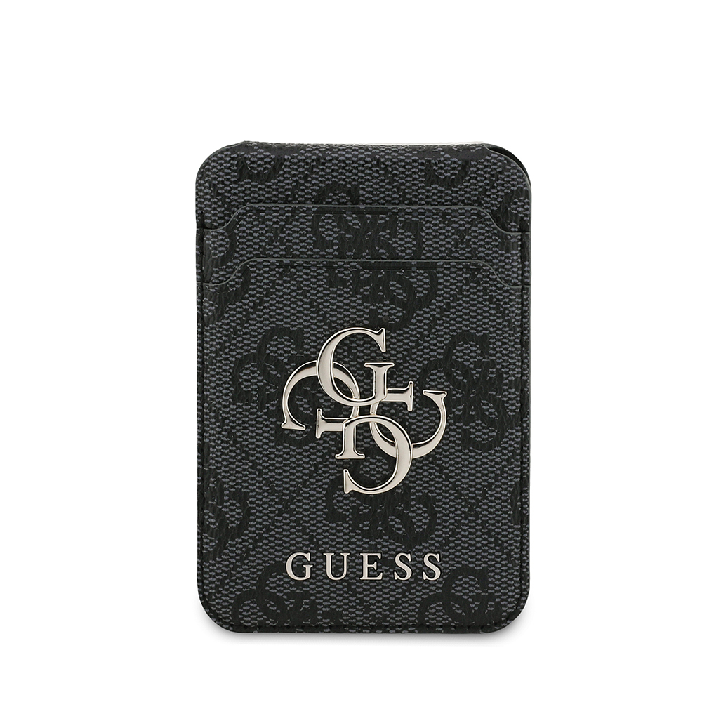 Apple iPhone 17 Air Uyumlu Kılıf Guess Orjinal Lisanslı M-safe Şarj Özellikli 4G Metal Büyük Logolu Kartlıklı Kapak - 17