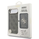 Apple iPhone 17 Air Uyumlu Kılıf Guess Orjinal Lisanslı M-safe Şarj Özellikli 4G Metal Büyük Logolu Kartlıklı Kapak - 19