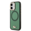 Apple iPhone 17 Uyumlu Kılıf Lacoste Orjinal Lisanslı M-safe Şarj Özellikli Gold Timsah Logolu Buzlu Kapak - 1