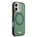 Apple iPhone 17 Uyumlu Kılıf Lacoste Orjinal Lisanslı M-safe Şarj Özellikli Gold Timsah Logolu Buzlu Kapak - 3