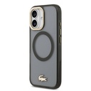 Apple iPhone 17 Uyumlu Kılıf Lacoste Orjinal Lisanslı M-safe Şarj Özellikli Gold Timsah Logolu Buzlu Kapak - 8